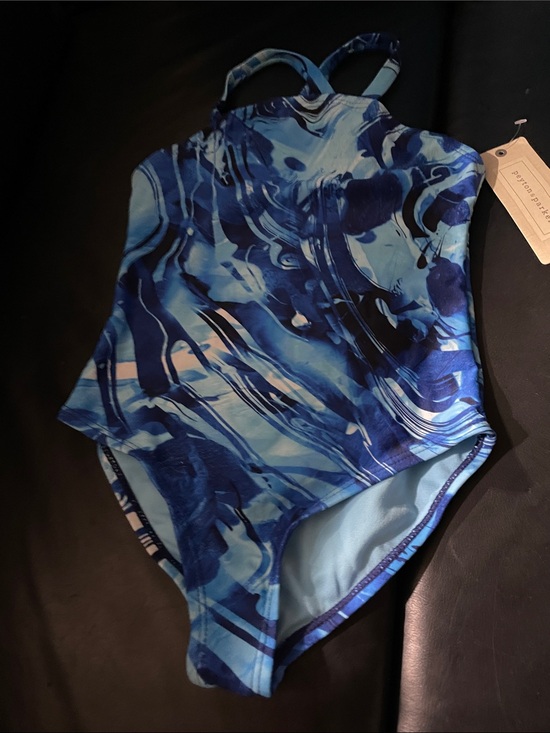 Peyton & Parker Other - Girls Blue Marble One-Piece Swimsuit